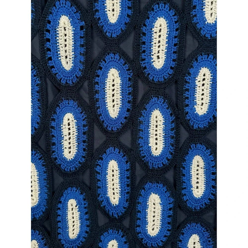 NEW- Women's Tory Burch Crochet Summer Dress Blue White - XS